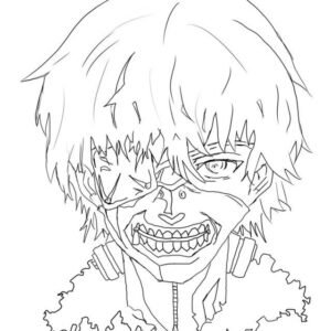 Tokyo ghoul coloring pages printable for free download