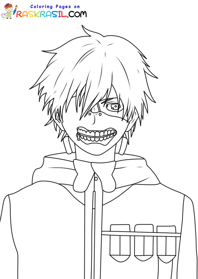 Tokyo ghoul coloring pages pictures free printable