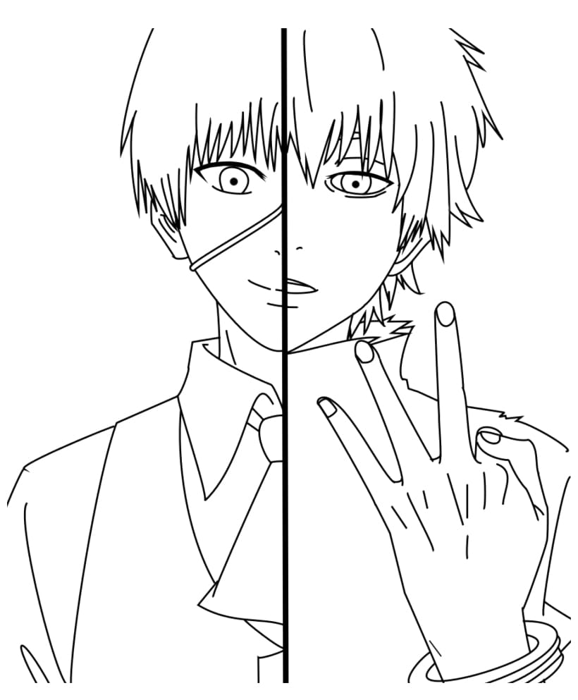 Tokyo ghoul coloring pages