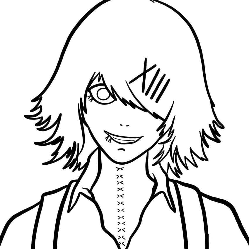 Tokyo ghoul coloring pages