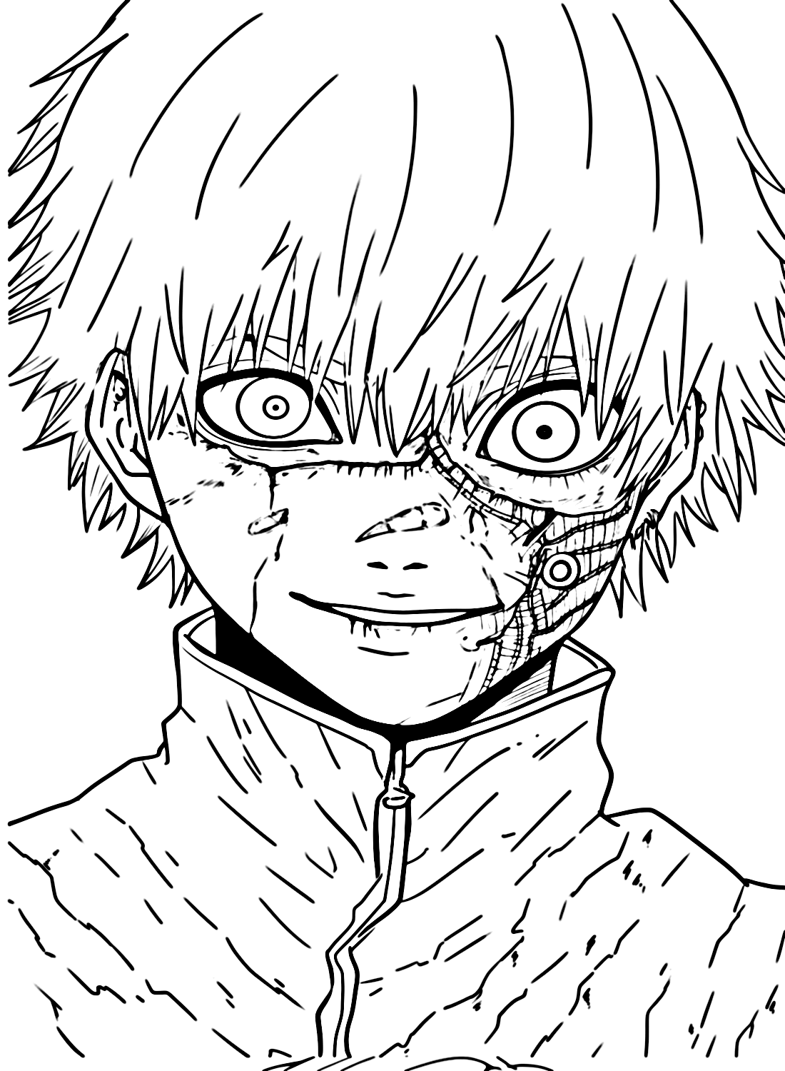 Ken kaneki coloring pages