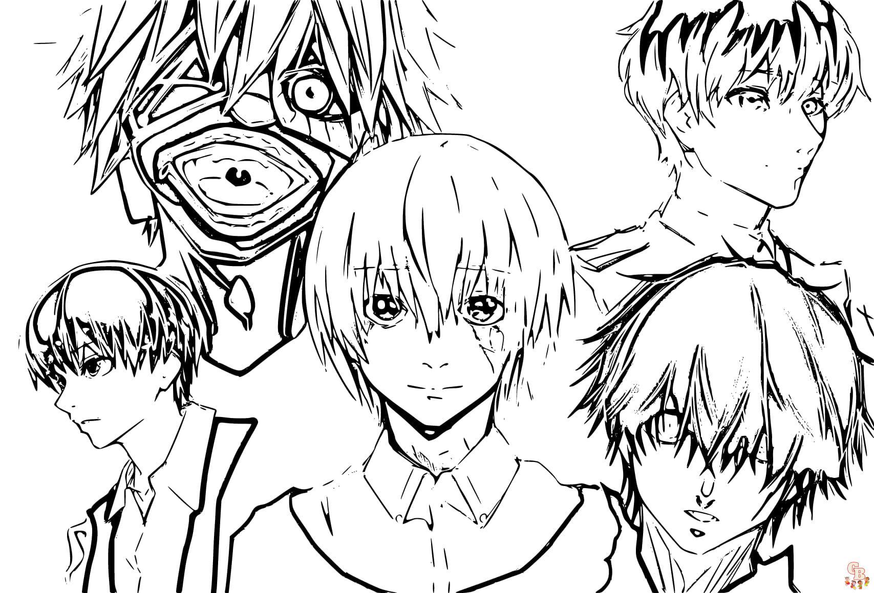 Coloriage tokyo ghoul top des dessins et astuces pour