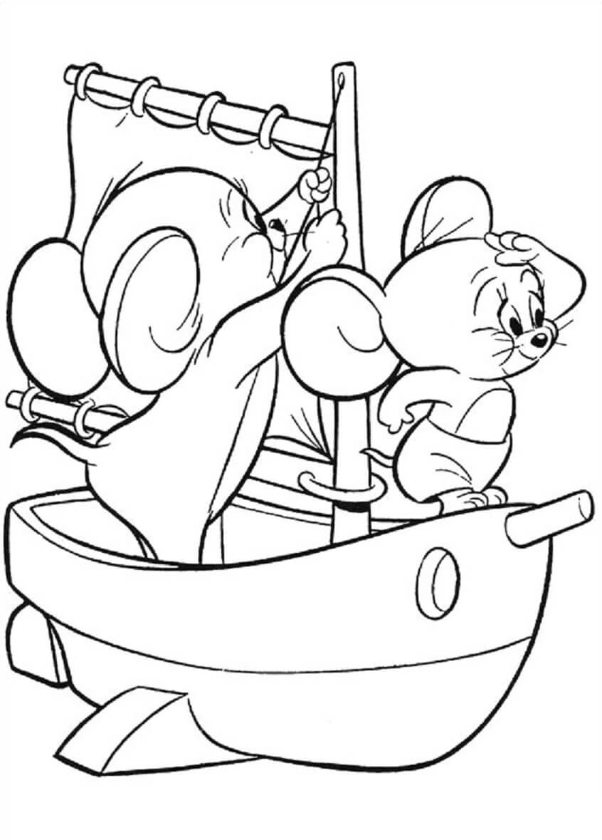 Jerry and tuffy coloring page