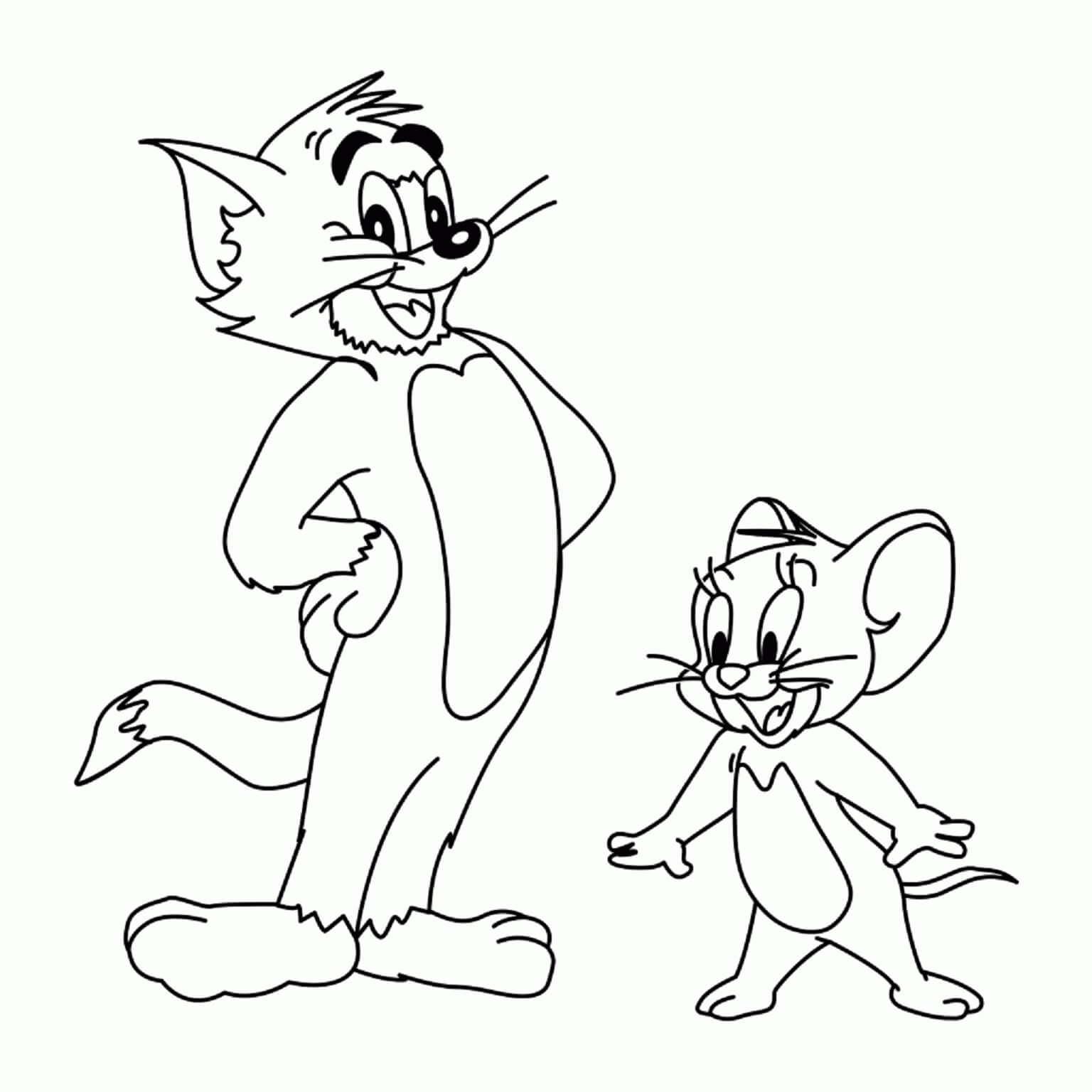 Fun tom and jerry coloring page