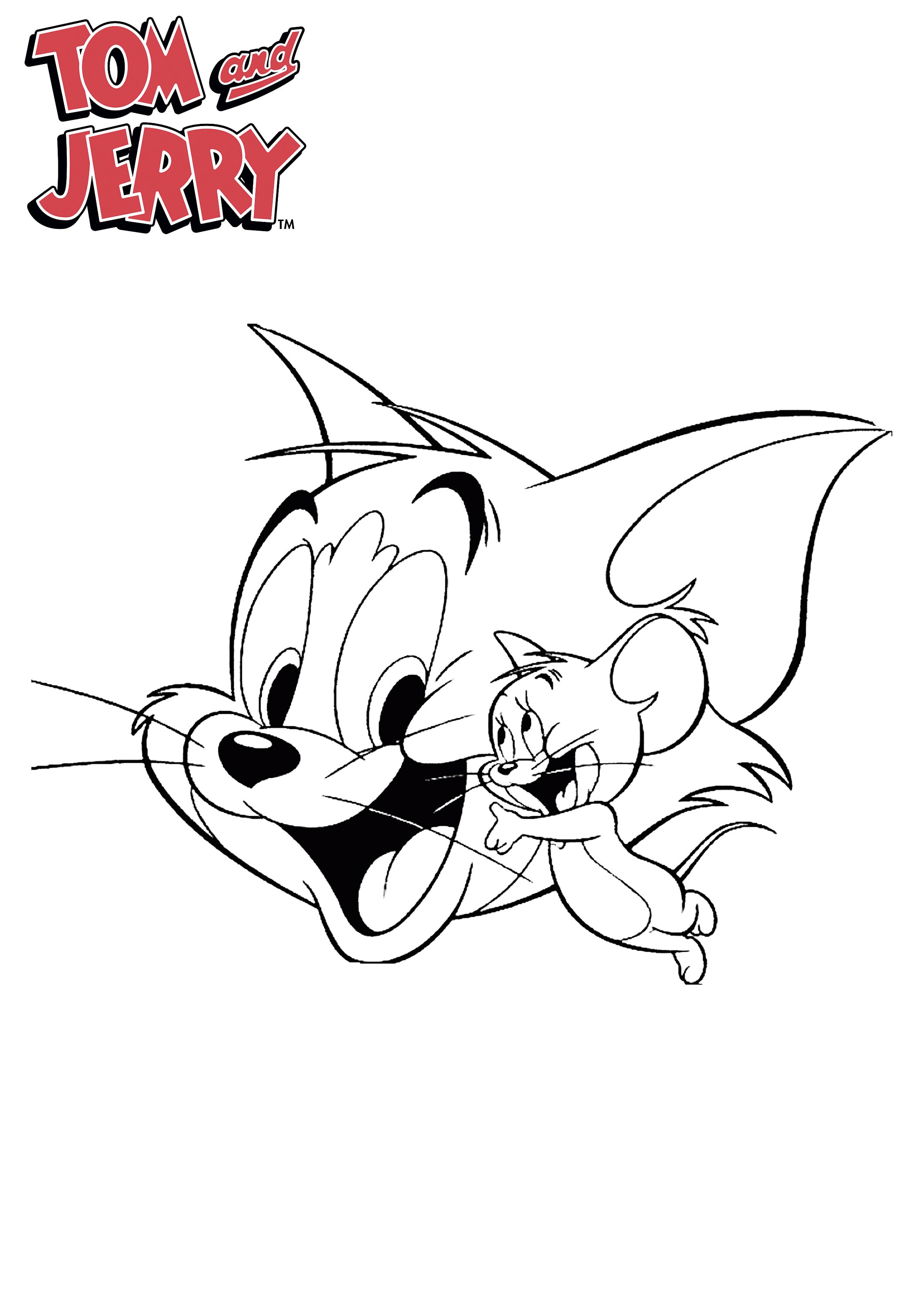 Tom and jerry colouring page