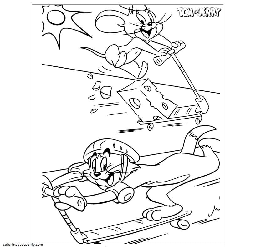 Tom and jerry coloring pages printable for free download