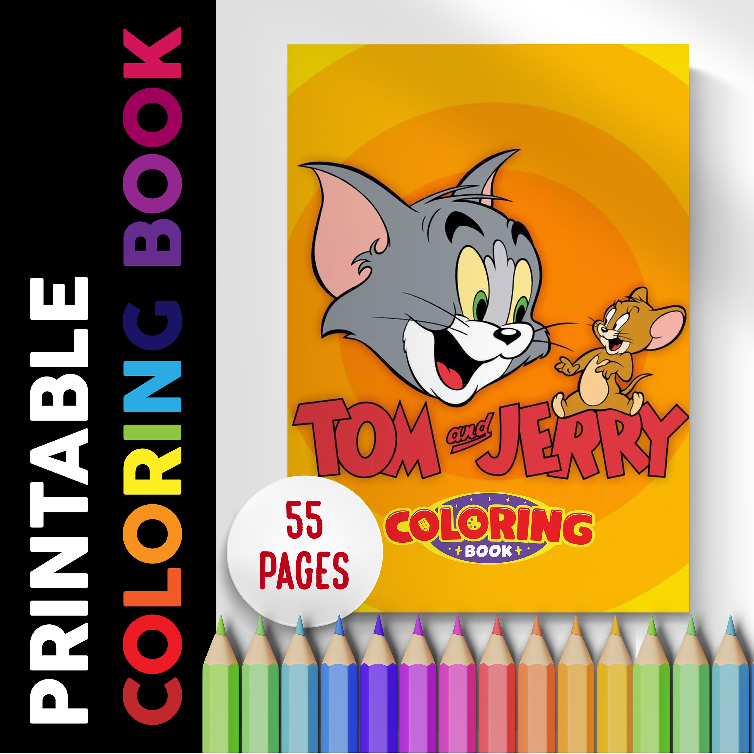 Tom jerry coloring book pages coloring pages printable