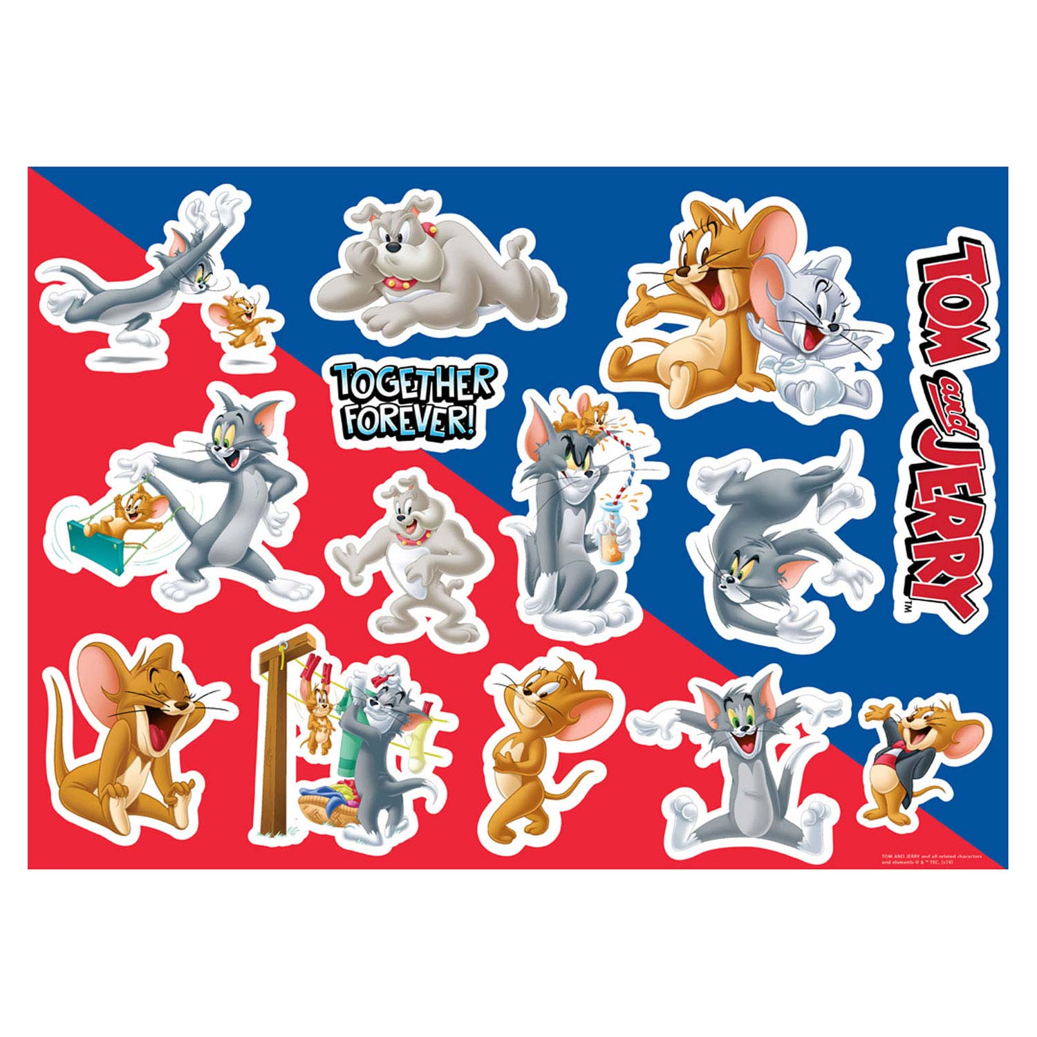 Tom jerry coloring pages with stencil and sticker sheet thimble toys