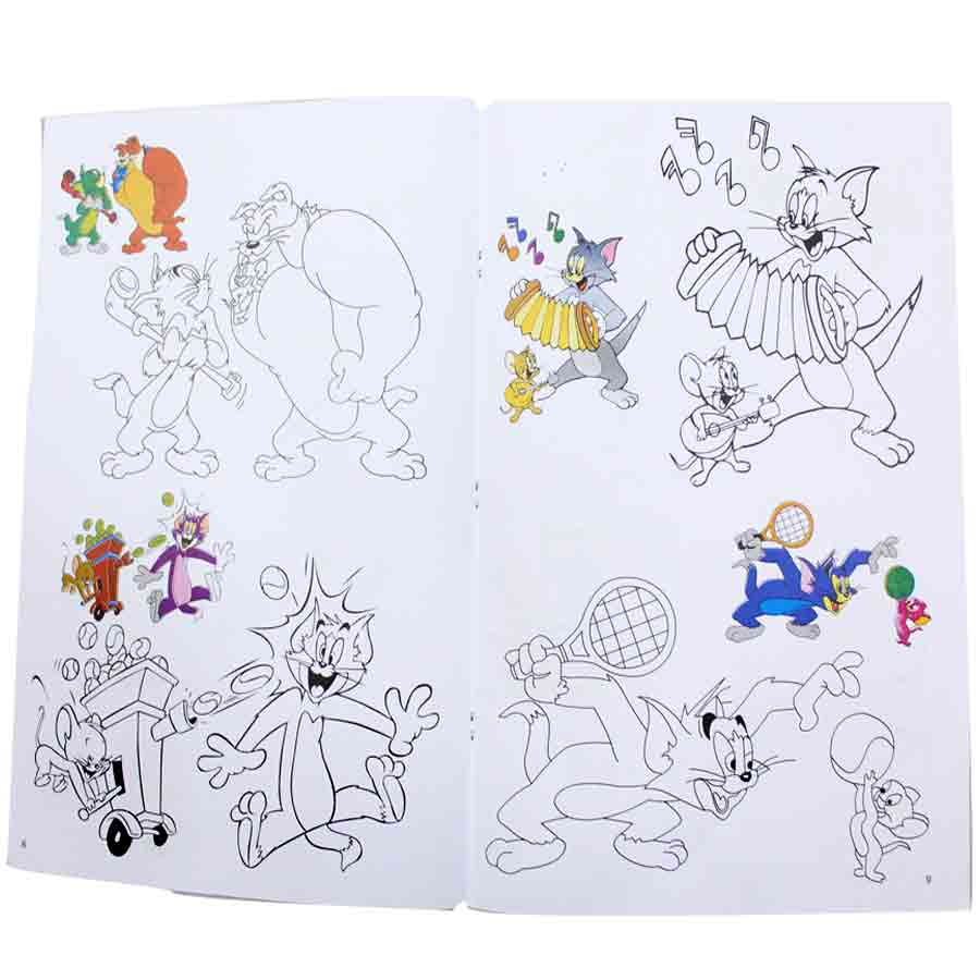 Kids coloring book tom jerry â