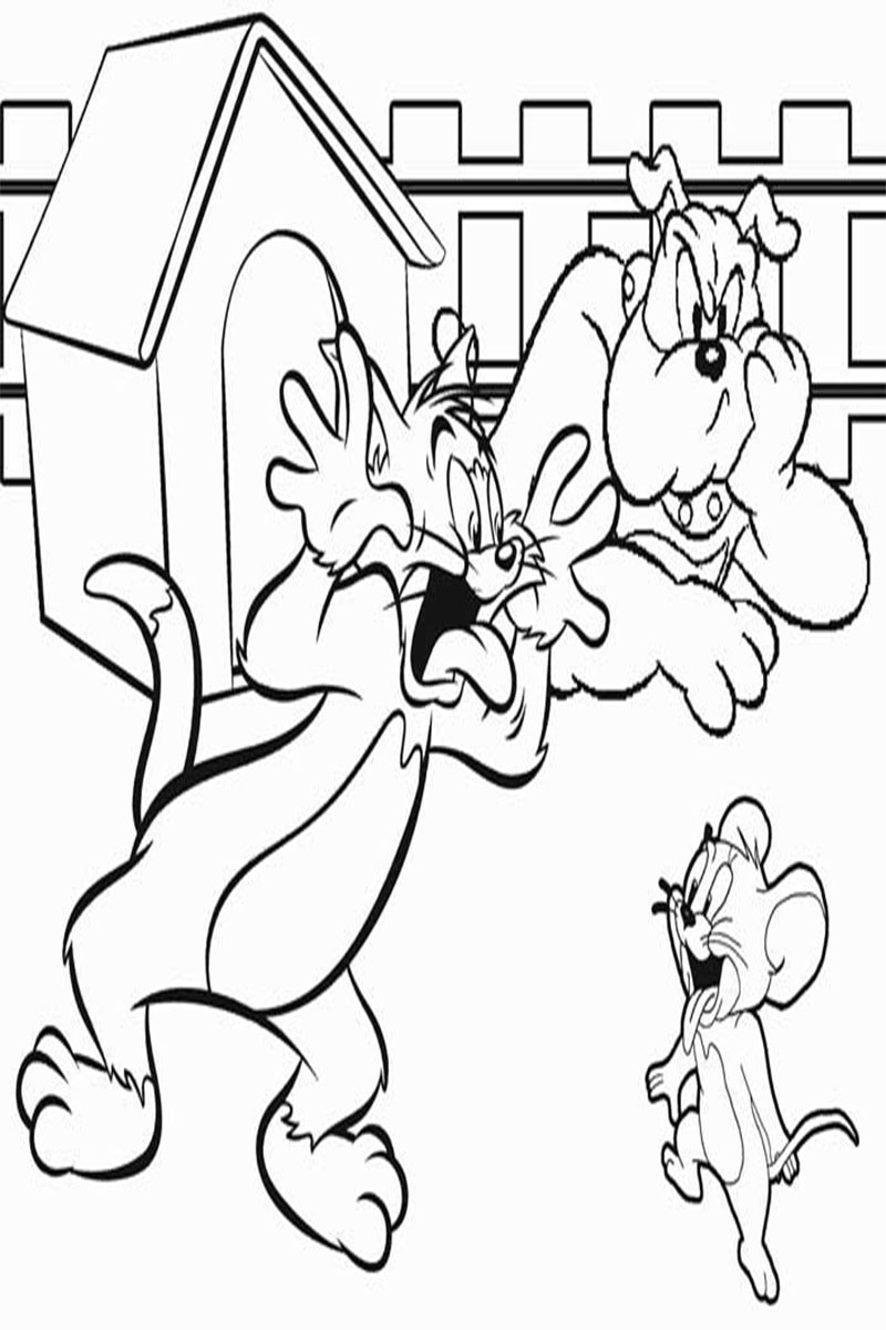 Tom and jerry coloring pages to print free coloring pages