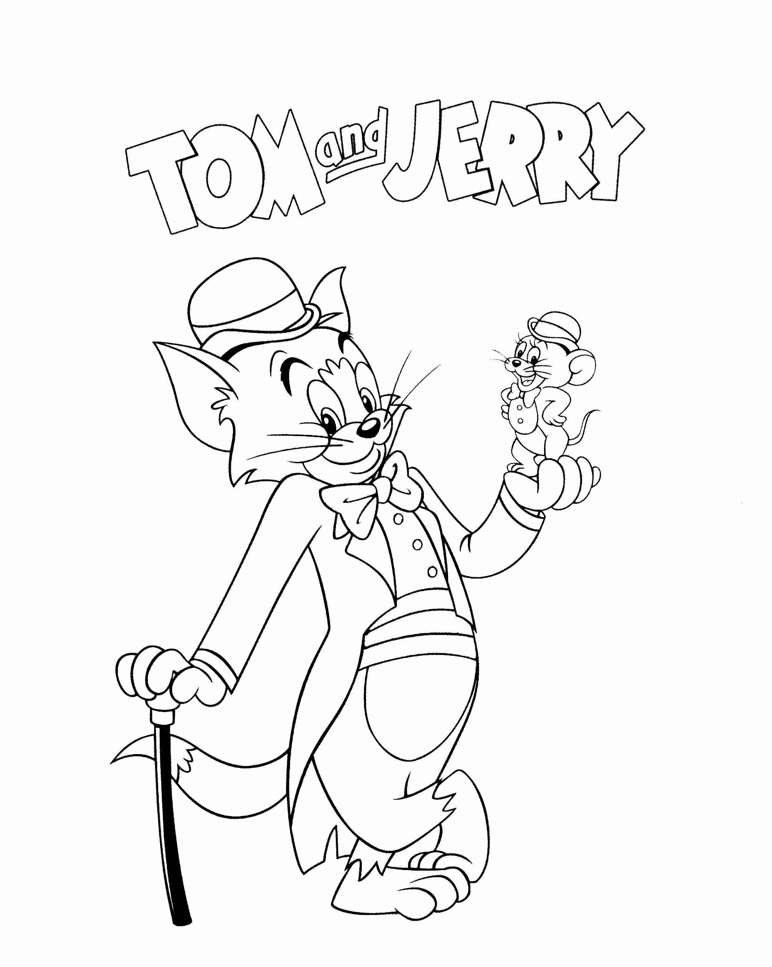 Free tom and jerry drawing to download and color