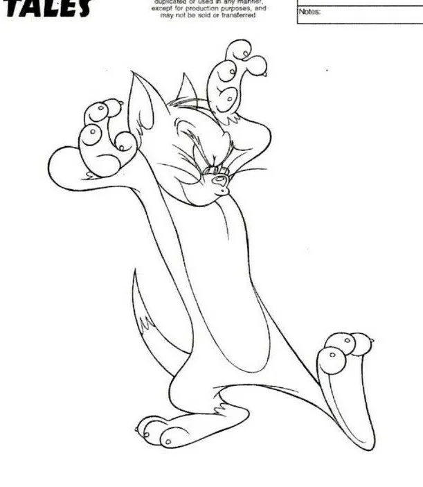 Tom jerry tales archival copy character tom model sheet page wb