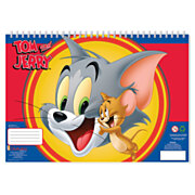 Tom jerry coloring pages with stencil and sticker sheet thimble toys