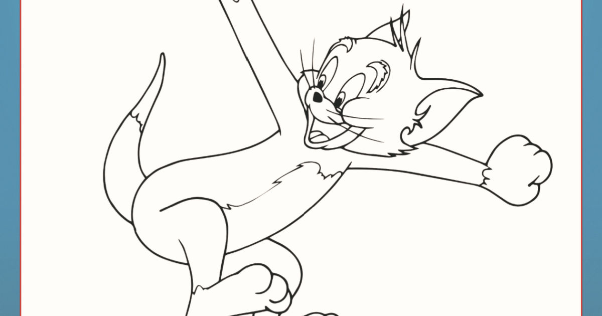 Free printable tom and jerry coloring page