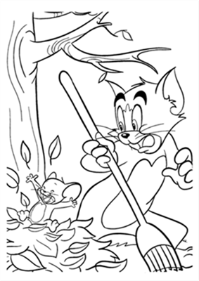 Tom and jerry coloring pages team colors