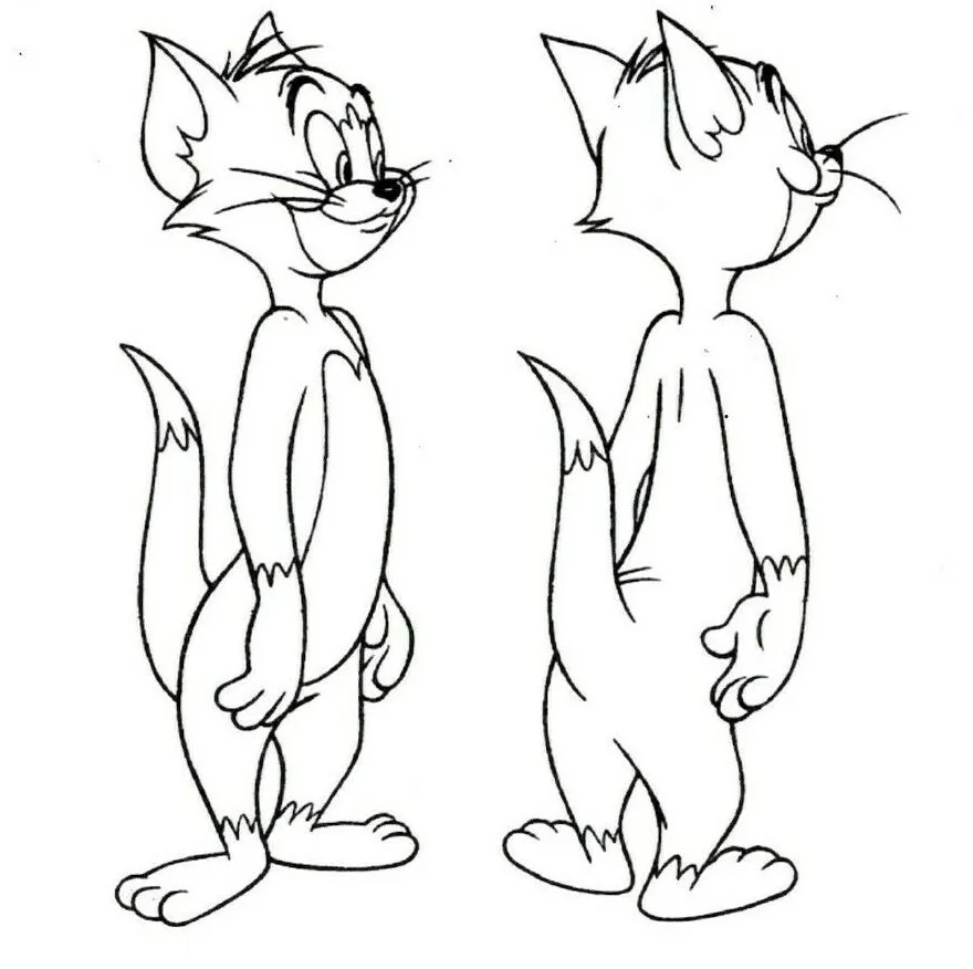 Tom jerry tales archival copy character tom model sheet page wb