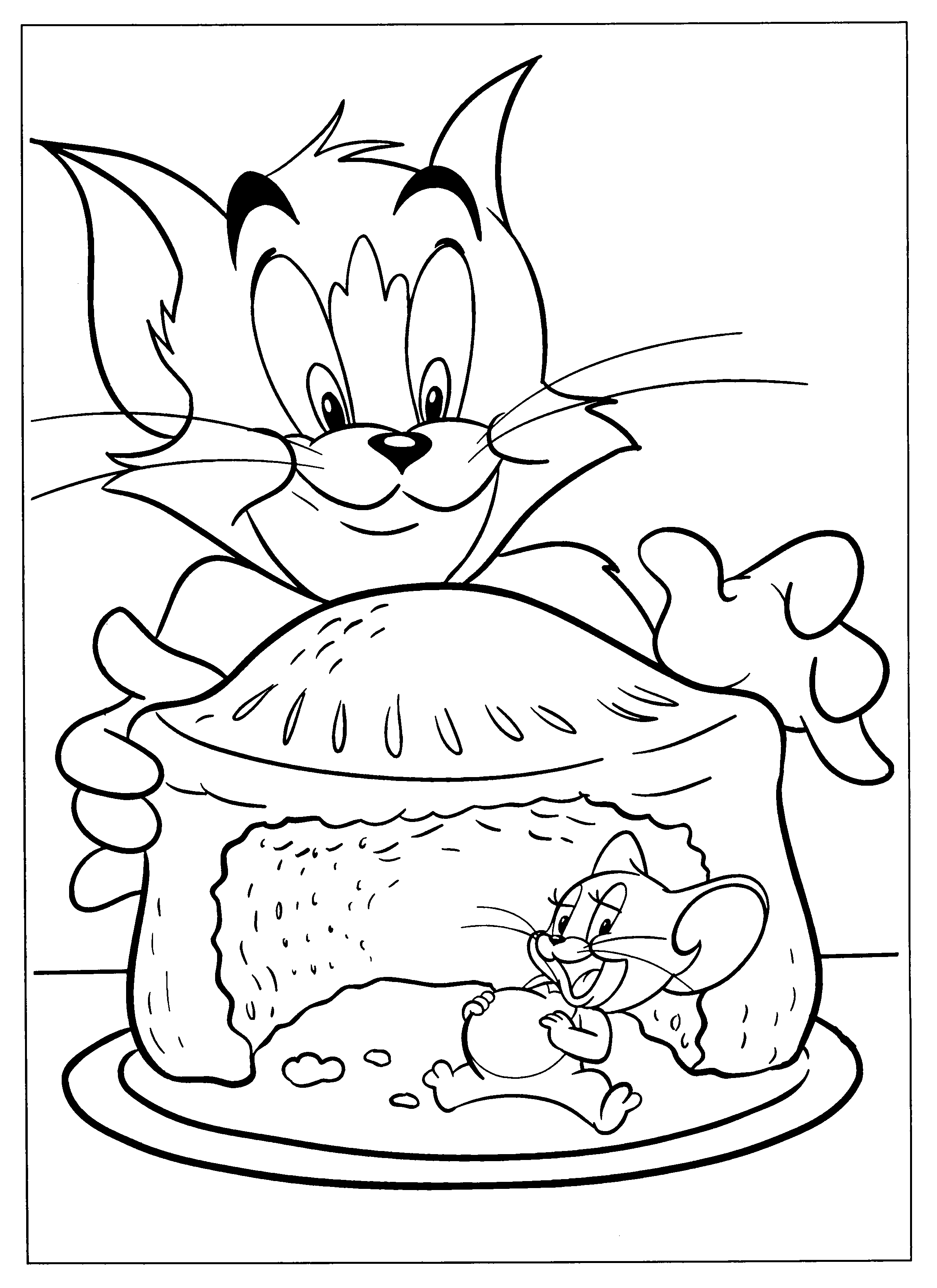 Free printable tom and jerry coloring pages for kids