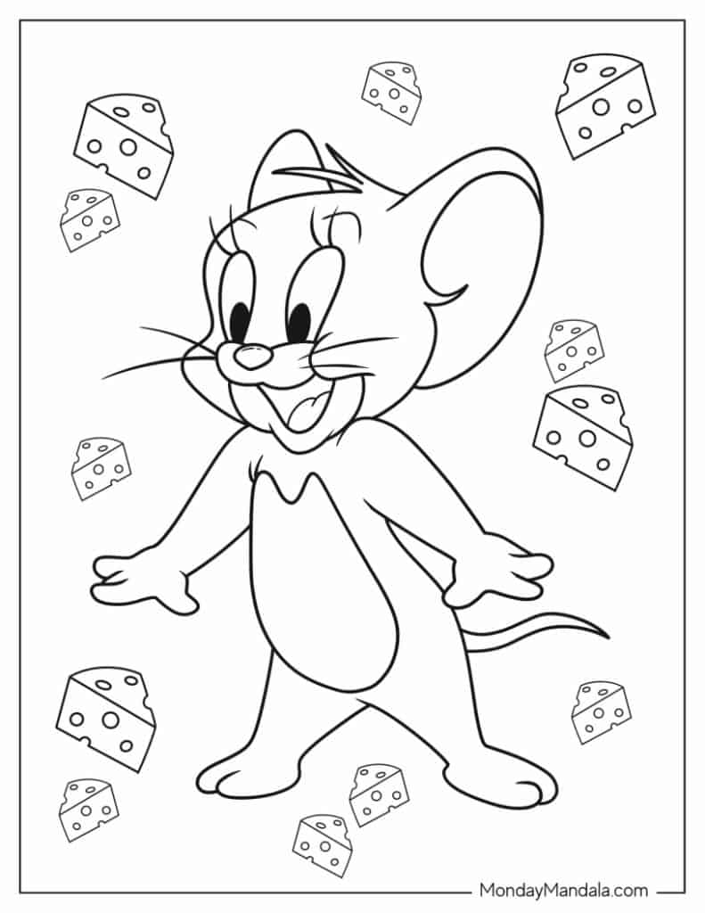 Tom and jerry coloring pages free pdf printables