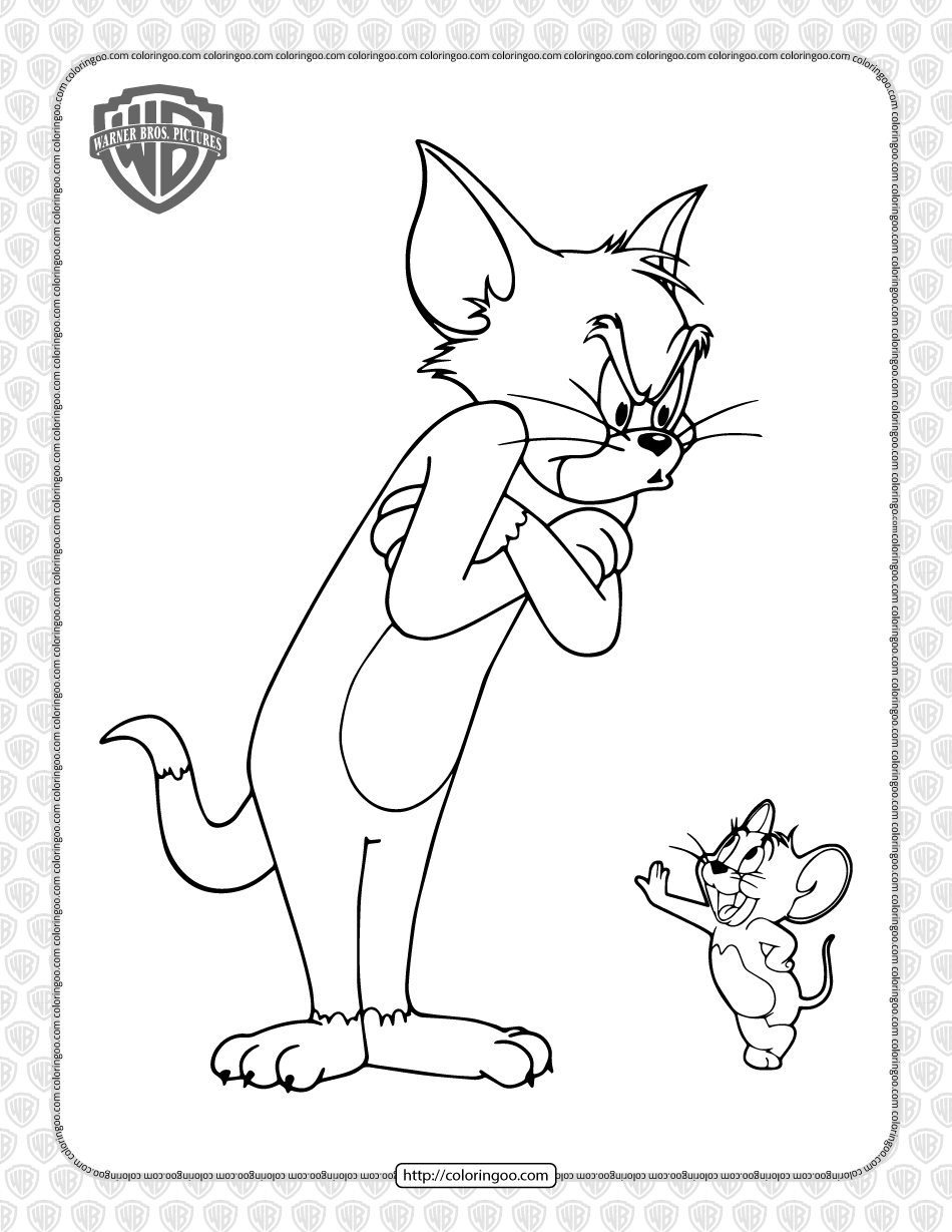 Printable tom and jerry coloring pages for kids coloring pages cartoon coloring pages love coloring pages