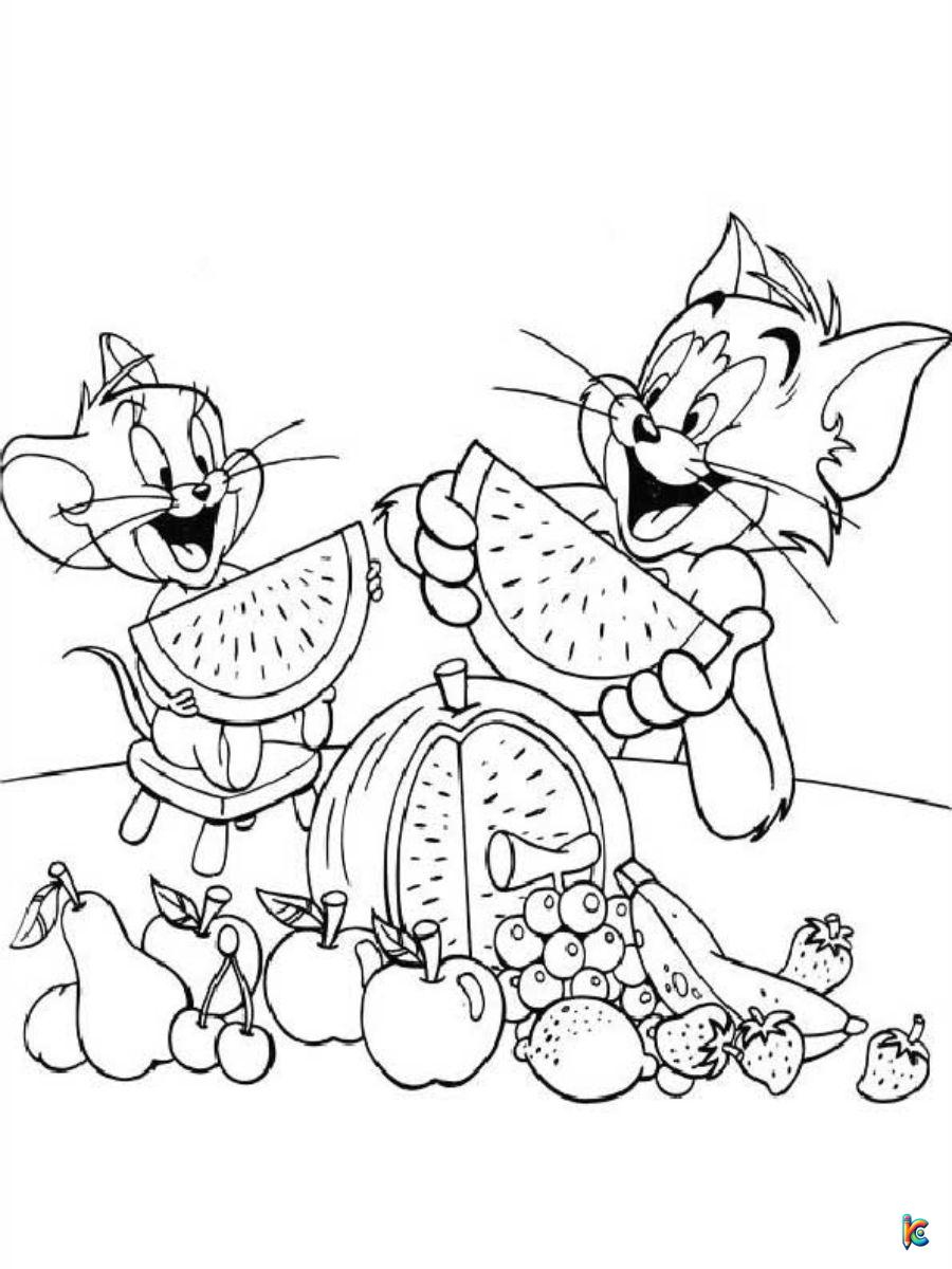 Tom and jerry coloring pages â