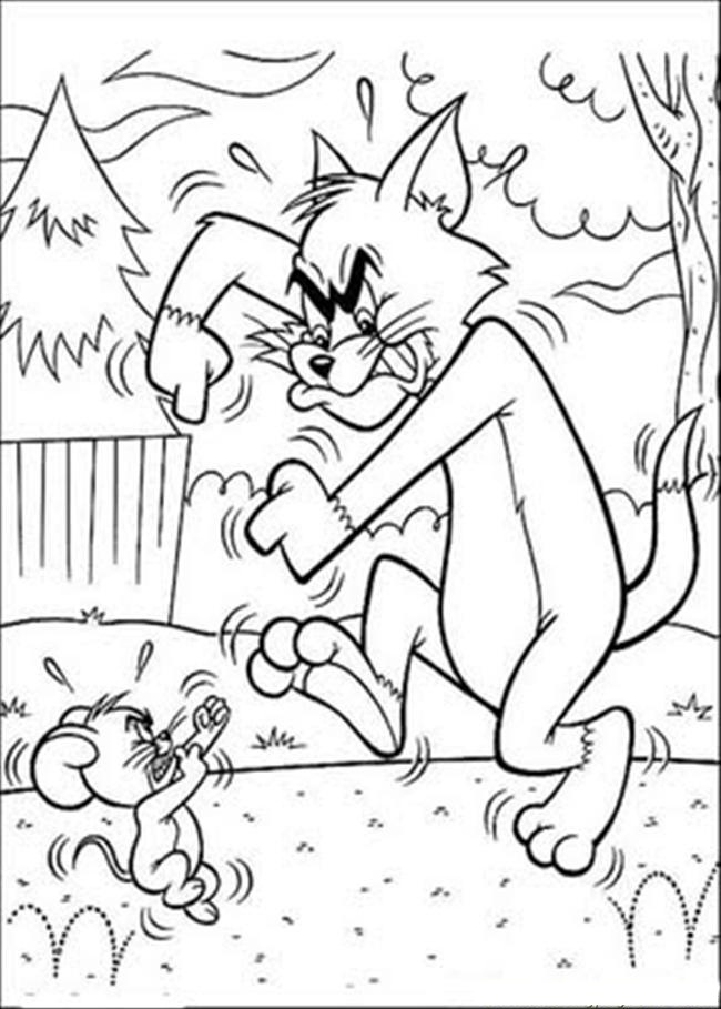 Free printable tom and jerry coloring pages for kids