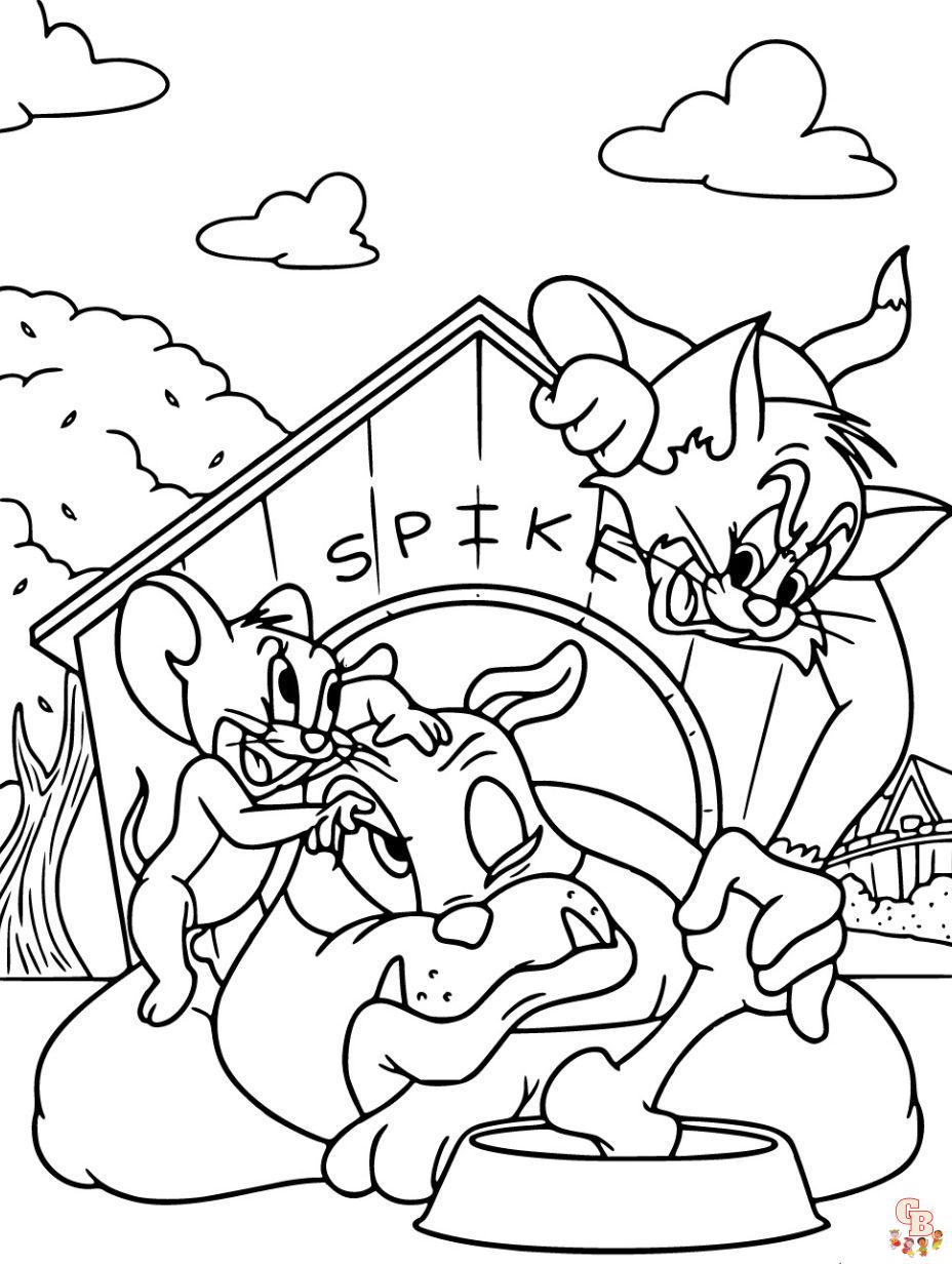 Explore the world of tom and jerry coloring pages