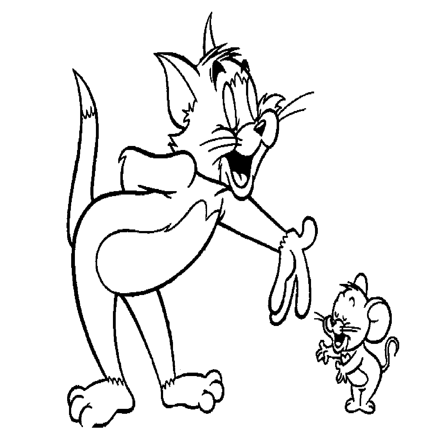 Free printable tom and jerry coloring pages for kids