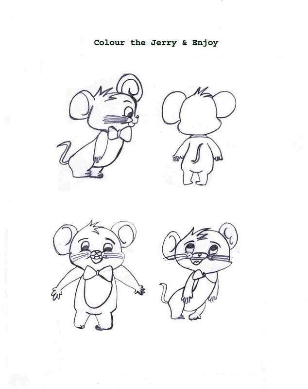 Tom and jerry kids coloring page printable