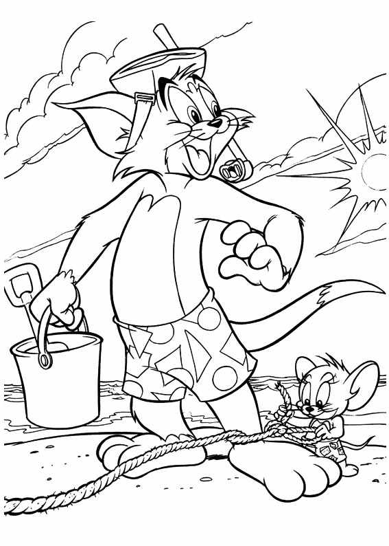 Tom and jerry coloring pages for kids