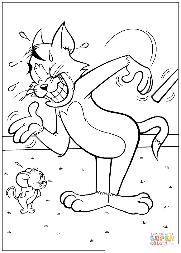 Tom and jerry coloring page free printable coloring pages