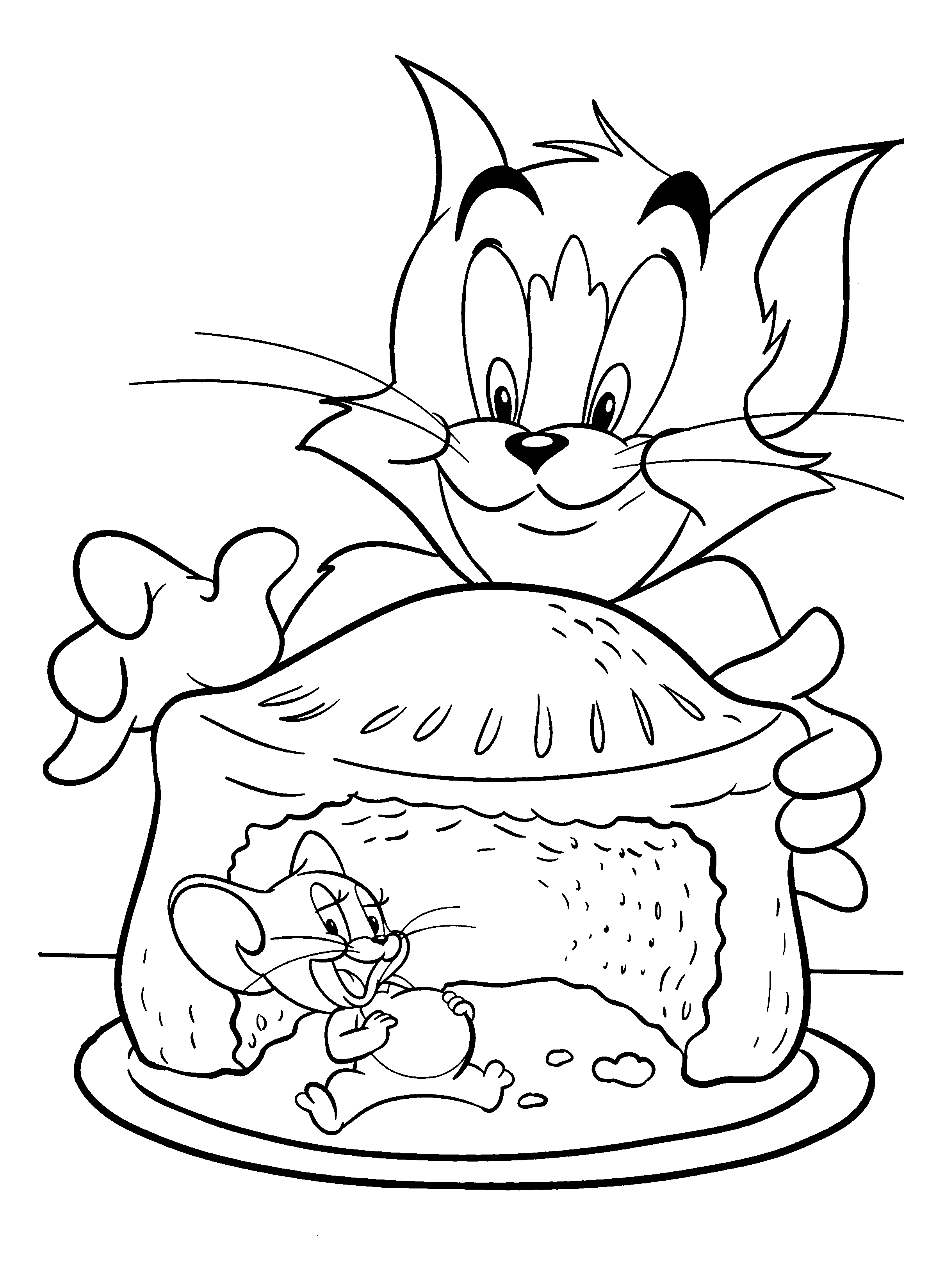 Free tom and jerry coloring pages to print