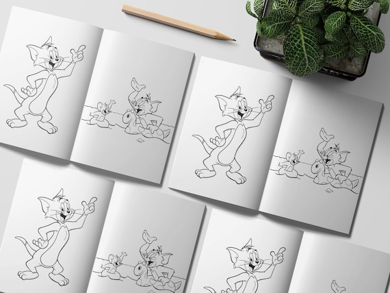 Tom jerry coloring book pages coloring pages printable