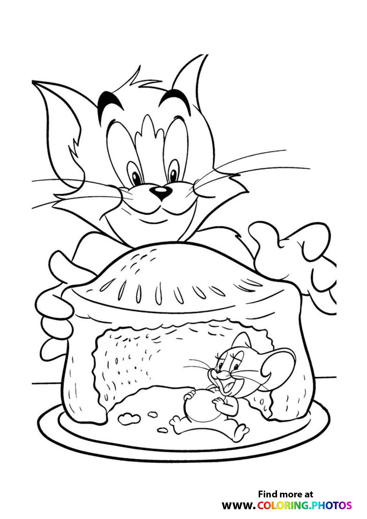 Tom and jerry eating cake