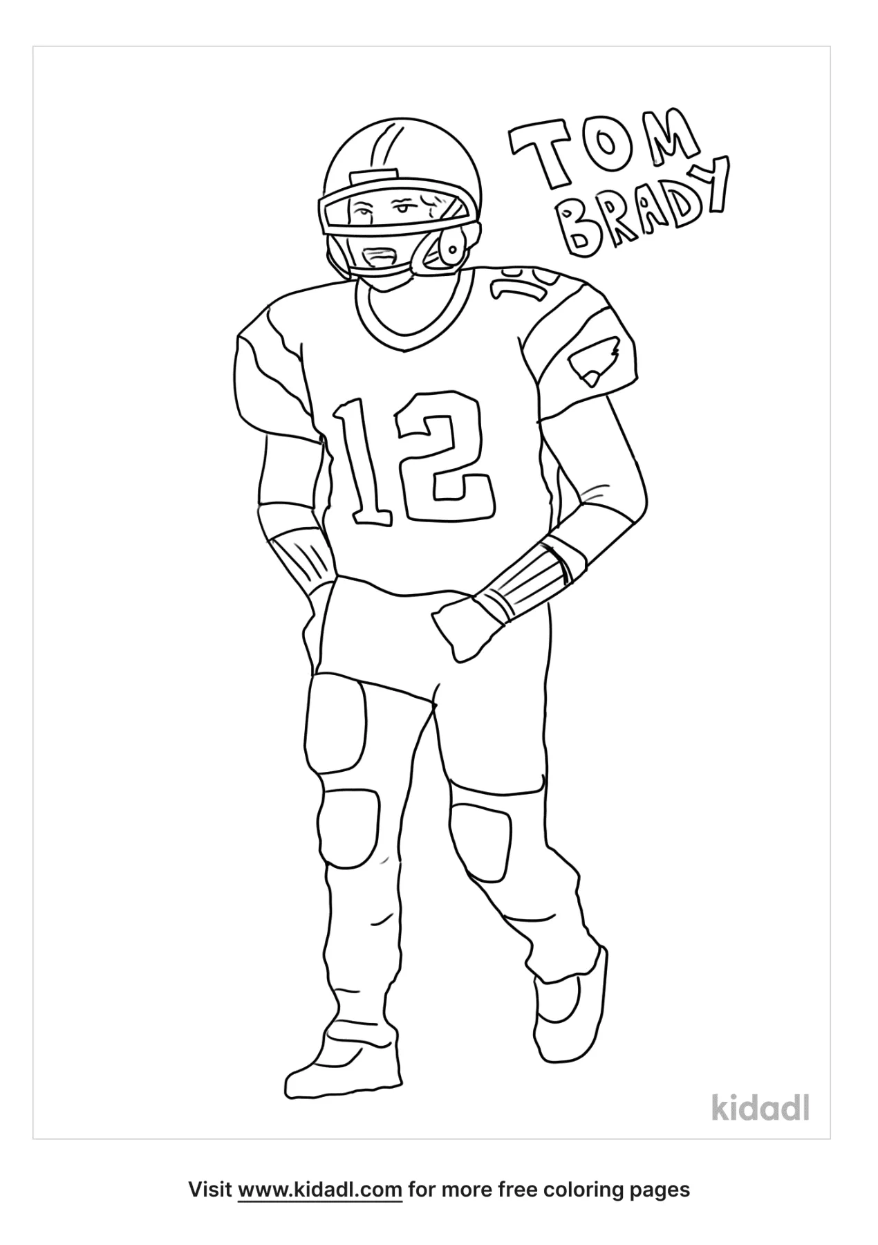 Free tom brady jersey coloring page coloring page printables