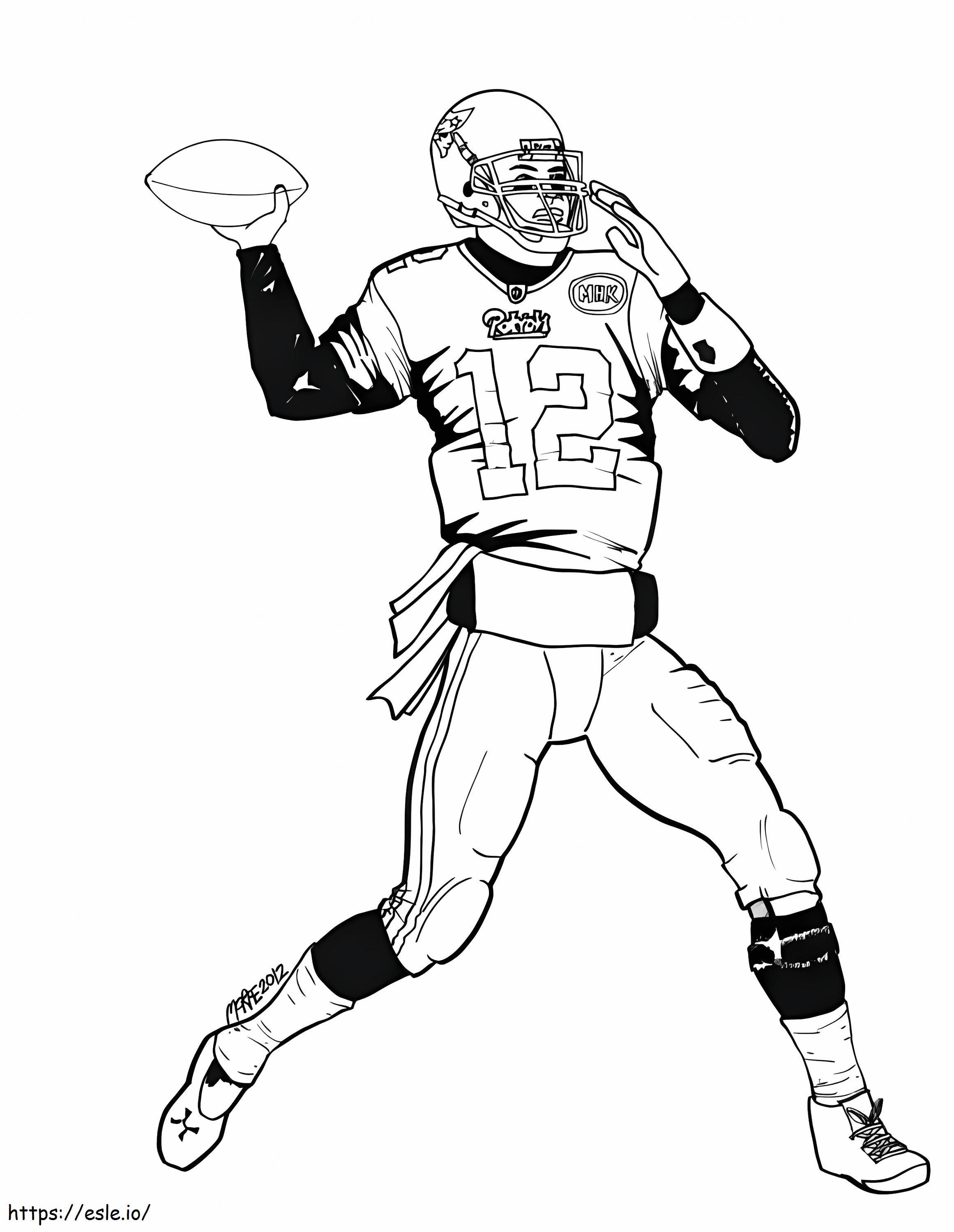 Tom brady free printable coloring page