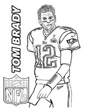 Tom brady coloring page nfl