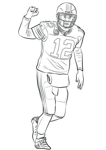 Aaron rodgers coloring page free printable coloring pages