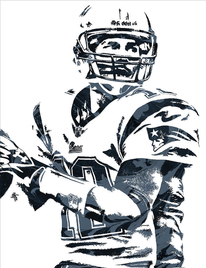 Tom brady new england patriots pixel art mixed media by joe hamilton