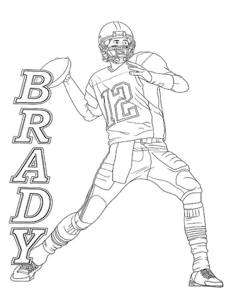 Tom brady coloring pages coloring pages tom brady color