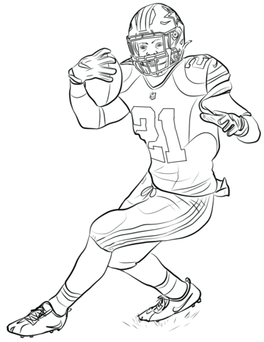 Ezekiel elliott coloring page free printable coloring pages