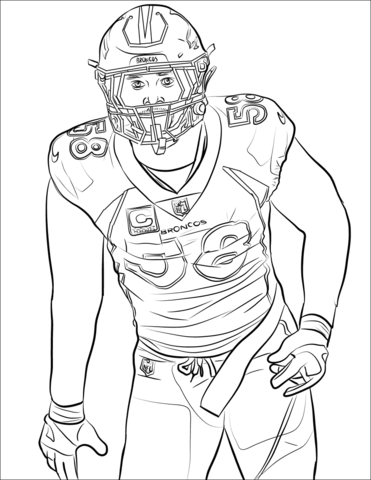 Von miller coloring page free printable coloring pages