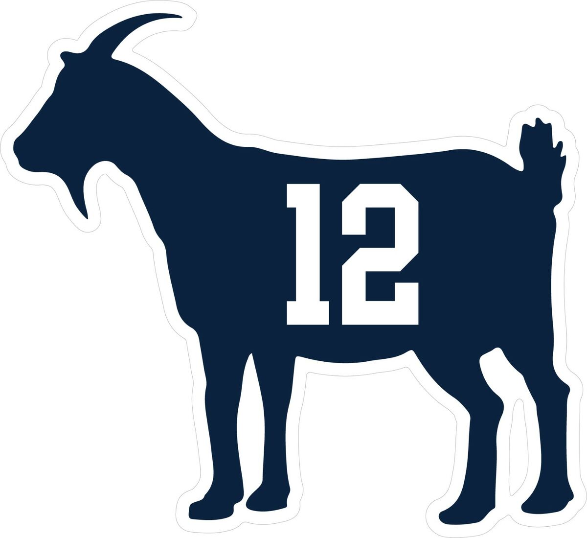 Tom brady goat vinyl decal car sticker