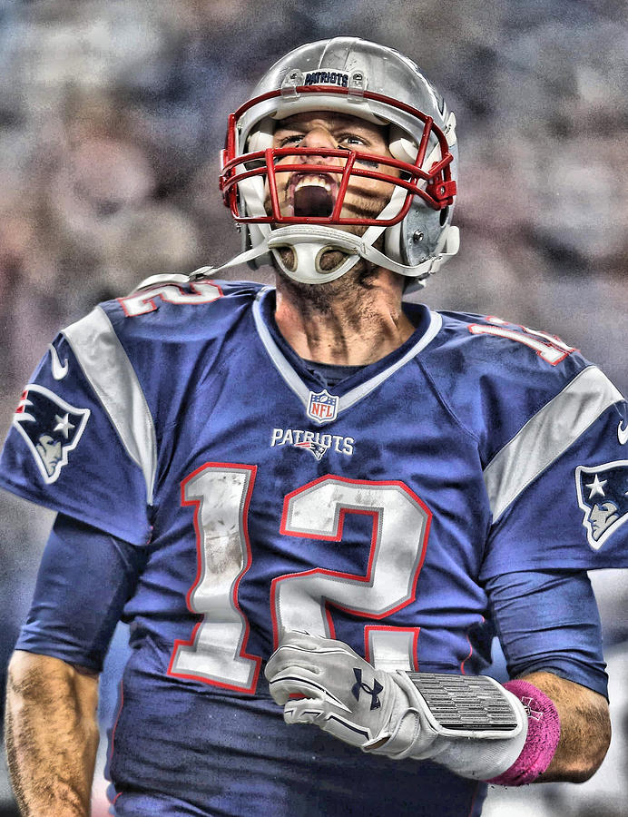 Tom brady art painting by joe hamilton