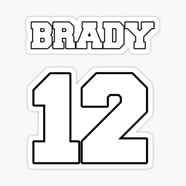 Tom brady shirt sticker for sale by silasfl