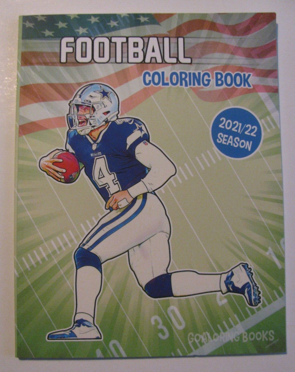 Tom bradypatrick mahomesdaktuarogers nfl football coloring book