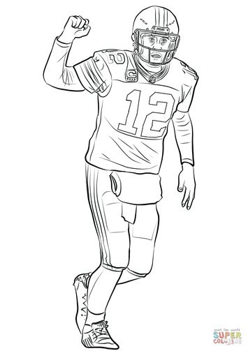 Football player coloring pages