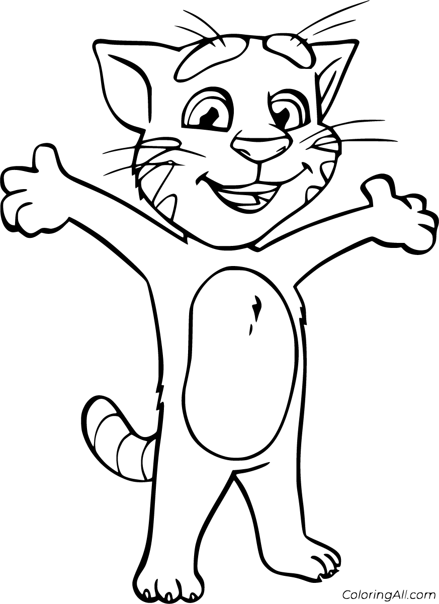 Free printable talking tom coloring pages in vector format easy to print from any device and autoâ coloring pages cartoon coloring pages cars coloring pages