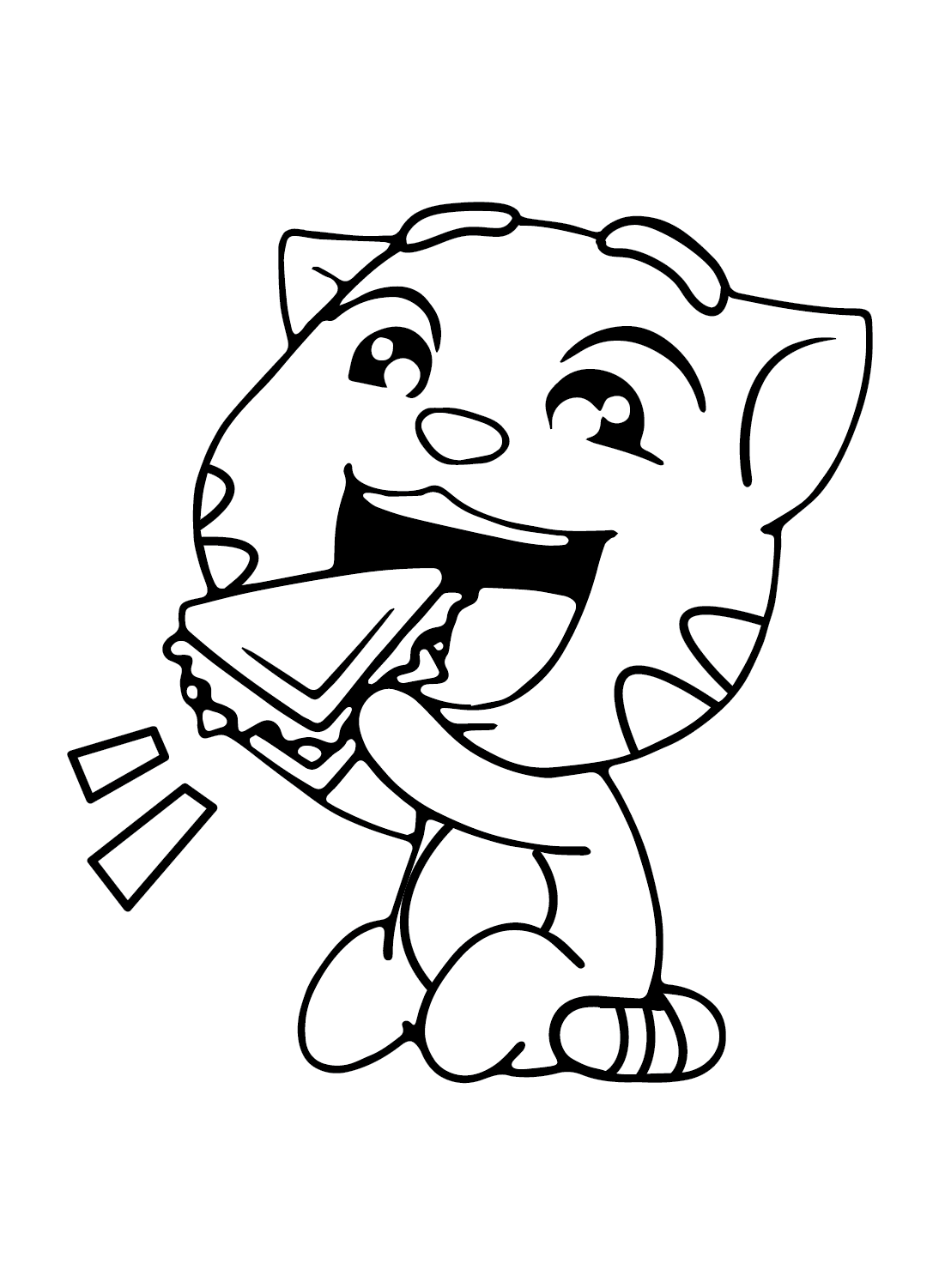 Talking tom coloring pages printable for free download