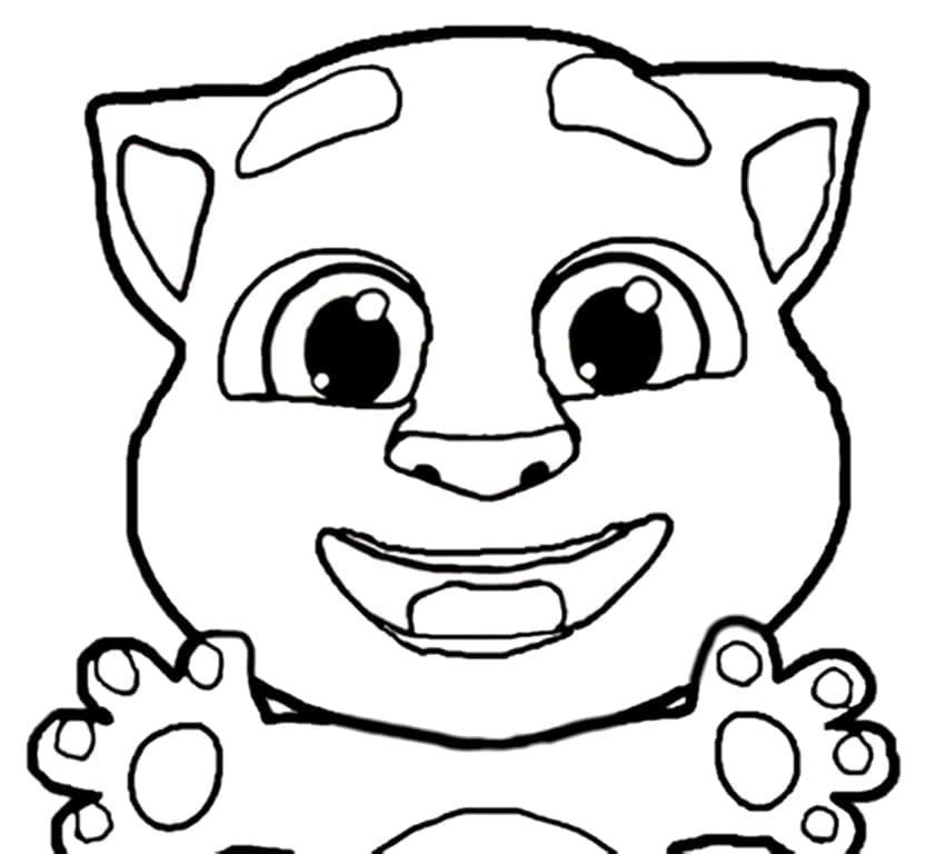 Cute little talking tom coloring page