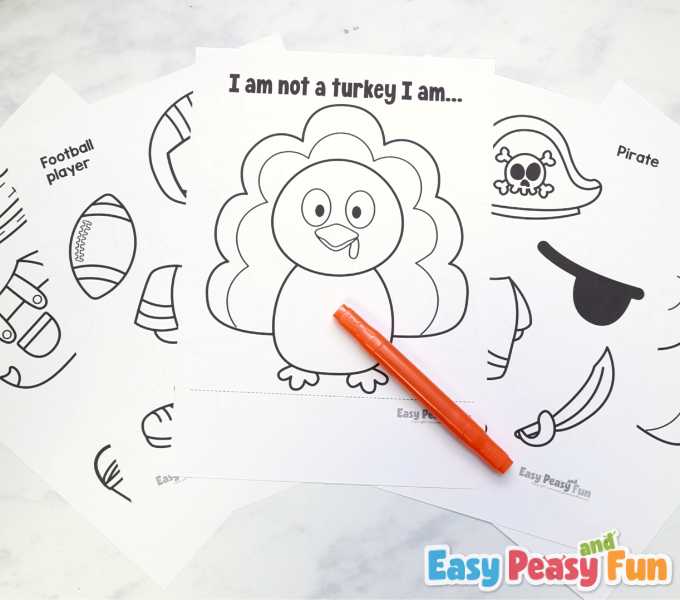 Turkey in disguise printable templates